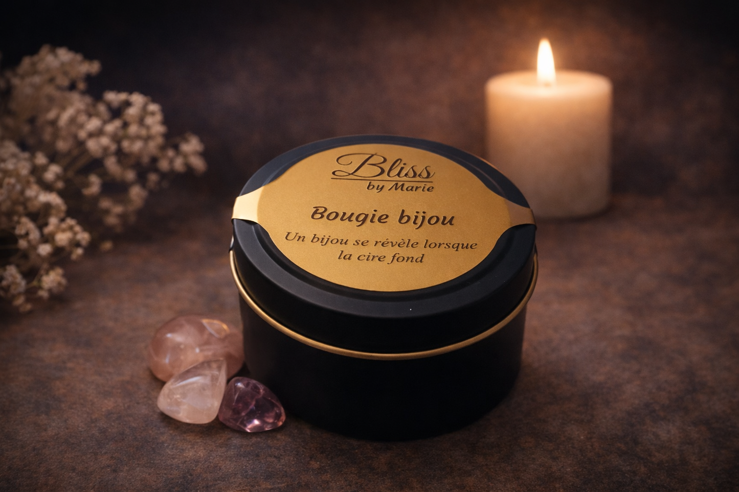 Bougie Bijou Noir Mat - Bracelet Surprise | Jewelry Candle Matte Black