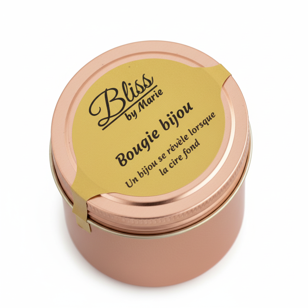 Bougie Bijou Rose Gold - Photo Retravaillée