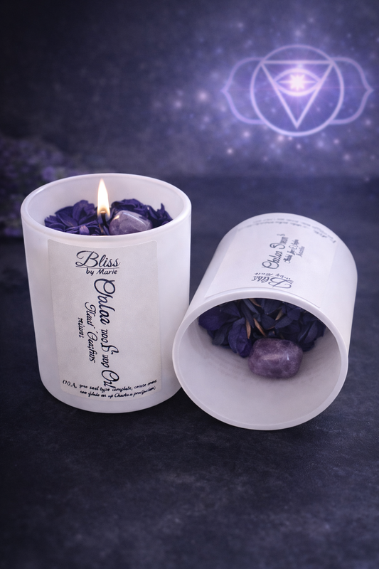 Chakra du 3eme oeil / Third Eye Chakra Candle - Handcrafted Energy Candle