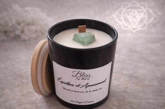 Bougie Équilibre et Apaisement - Calcite Verte | Balance & Calm Candle