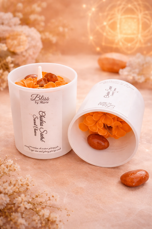 Chakra Sacre / Sacral Chakra Candle - Handcrafted Energy Candle